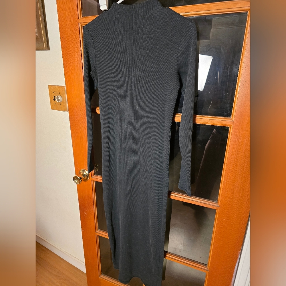 Zara Elegant Black Long Sleeve Dress